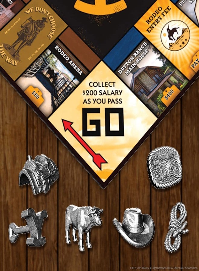 yellow stone Monopoly: Yellowstone | Buy, Sell, Trade Spaces Featuring Locations from The Paramount Network Show | Collectible Classic Monopoly Game | Officially-Licensed Yellowstone Game & Merchandise - Image 3